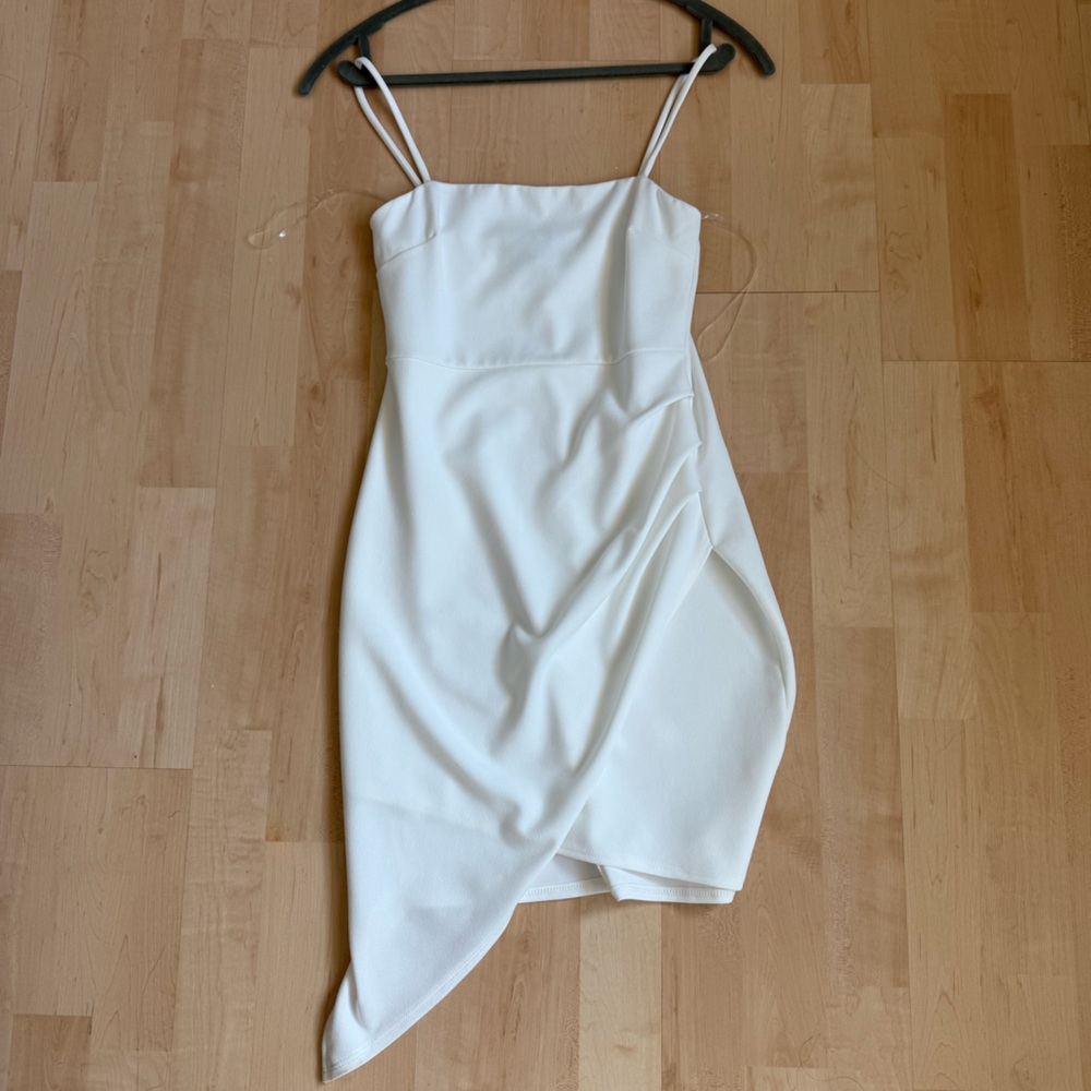 White mini dress, bridal dress